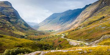 The pass to Glencoe in the Scottish Highlands