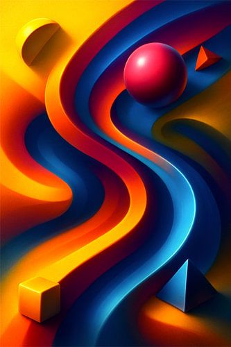 Dimensionrausch - Abstracte wandkunst in 3D optiek