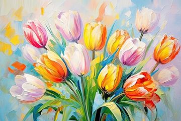 Des tulipes colorées sur Imagine