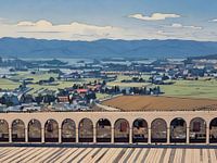 Het klooster en het platteland van Assisi