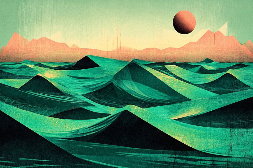 Surrealistisch landschap met kleuren van Imperial Art House