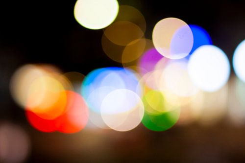 Abstraktes Straßenbild am Abend 2/4