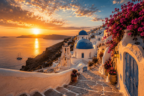 Coucher de soleil grec