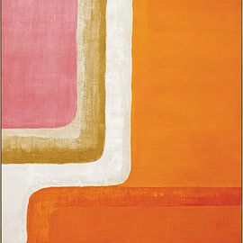 Orange abstrakt 70's von Blues & Hues