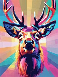 Elk Pop Art 4