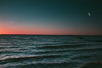 Moon above the horizon