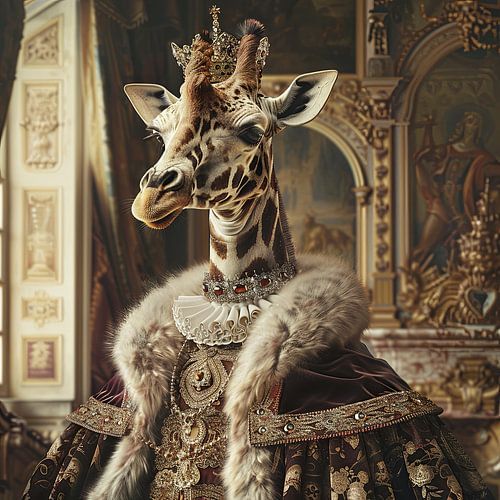 Girafe de style baroque royal sur Poster Art Shop
