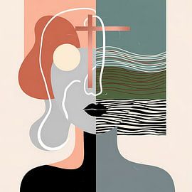 Innerlijk getij - Abstract emotioneel portret van achraf Ramadhan