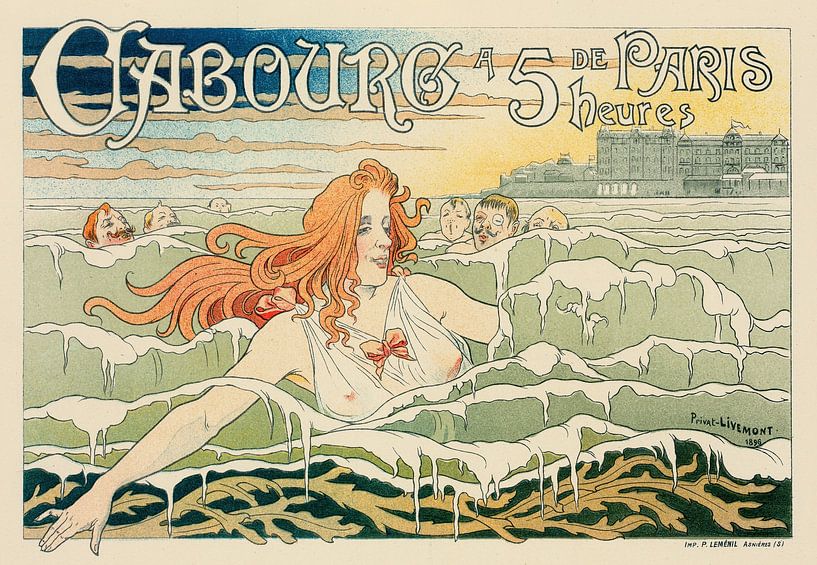 Kasino von Cabourg, Henri Privat-Livemont von Vintage Afbeeldingen