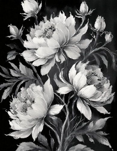 Black flowers by Lens Design Studio