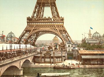 Eiffel Tower and general view of the grounds, Exposition Universelle, Paris