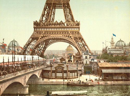 Eiffel Tower and general view of the grounds, Exposition Universelle, Paris