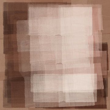 Letters. Modern abstract art in warm earthy tones. by Dina Dankers