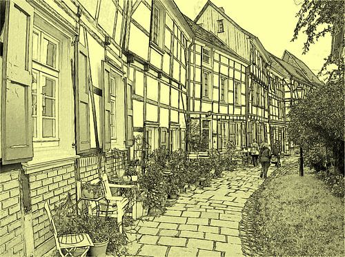 Hattingen oude stad grafisch