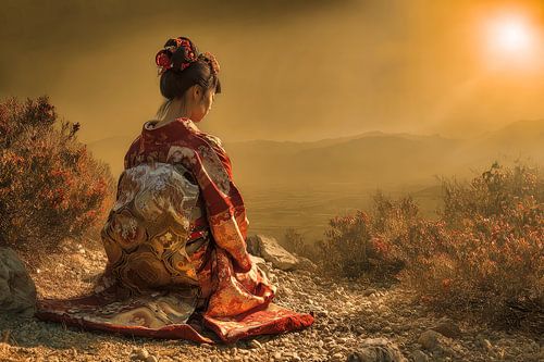 schilderachtige Japanse kunst Geisha