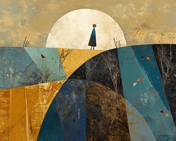 Abstract Landscape | Lonely Peaks Mystery by ARTEO Paintings