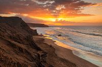 Beach walk at sunset