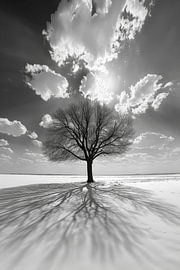 Baum Schwarz-Weiß von Poster Art Shop