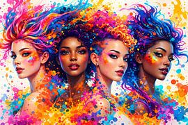 Women, Colour splash