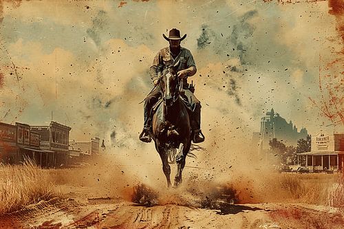 A cowboy's ride through the dusty west