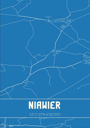 Blauwdruk | Landkaart | Niawier (Fryslan)