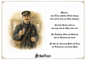 Schaffner – Zunftbild mit Gedicht