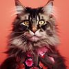 Coole Katze, schöne und lustige Maine Coon Katze von Studio Allee