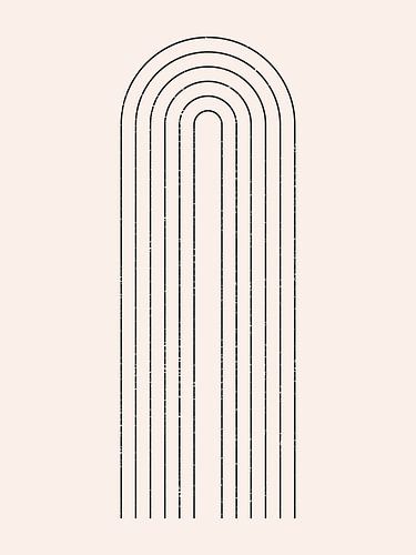 Bauhaus-curves op een zacht wit canvas