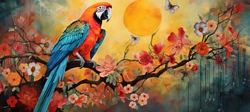 Colourful Animal Life | Perroquet sur Art Merveilleux