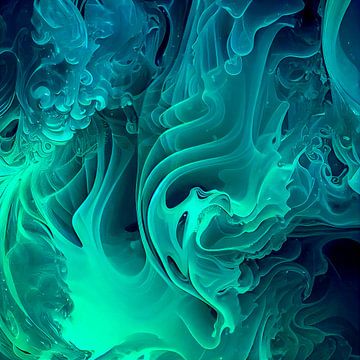 turquoise rook achtergrond illustratie van Animaflora PicsStock