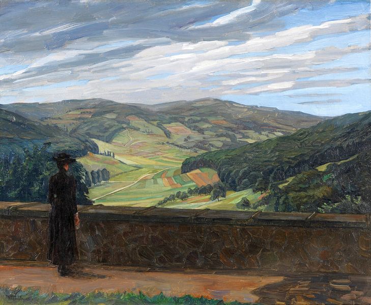 WILHELM TRÜBNER, Blick in den Odenwald, um 1900 von Atelier Liesjes