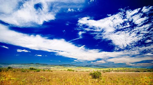 Blauwe lucht in het Zuid Afrikaanse landschap: Gods window, Motlatse Canyon Provincial Nature Reserv von Jeroen Bos