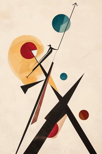 Abstracte kunst met geometrische vormen