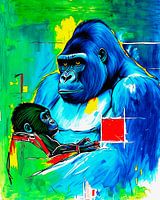 Vrouwtjesgorilla met babygorilla