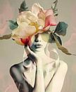 Surreal portrait of woman with floral decoration by Color Square thumbnail