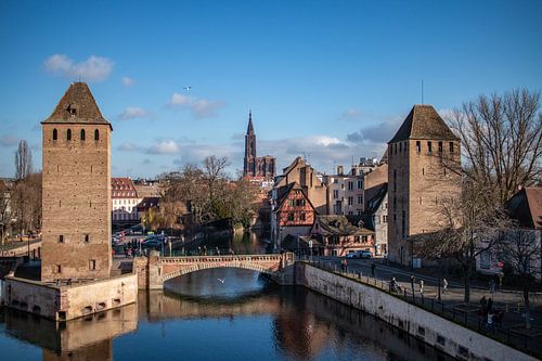 Overdekte bruggen en de kathedraal - Straatsburg - Frankrijk