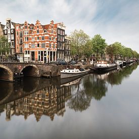 Canal and old houses in Jordaan, Amsterdam, Netherlands. by Lorena Cirstea