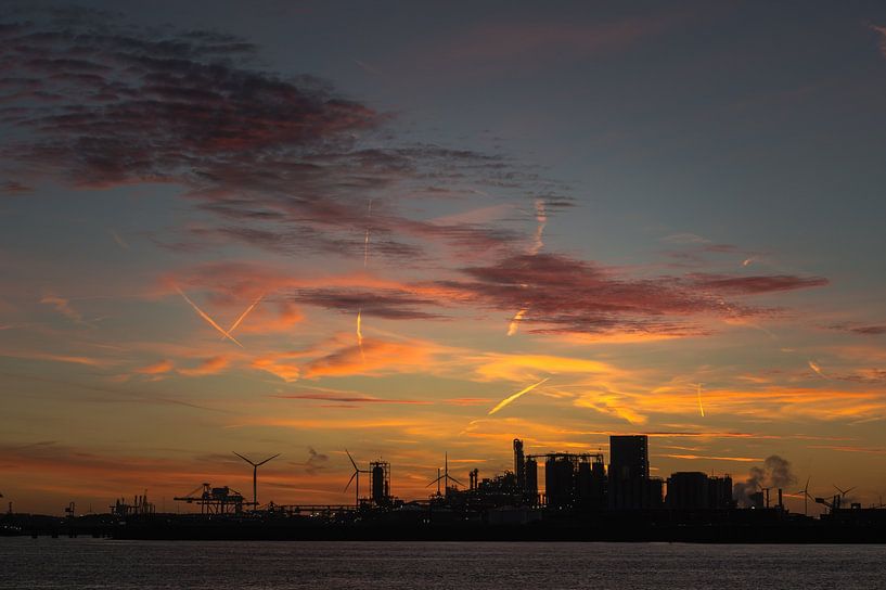 Sunrise Rotterdam industry by Jan Georg Meijer