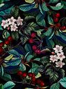Midnight Cherry Garden van Floral Abstractions thumbnail