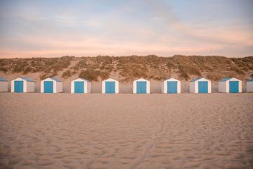 Strandhuisjes op Texel van Mandy Schipper