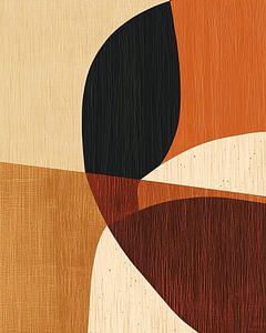 Abstrakte geometrische Formen in Erdtönen