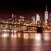 Night Skyline Manhattan Pont de Brooklyn par Melanie Viola