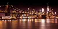 Night Skyline Manhattan Pont de Brooklyn par Melanie Viola Aperçu