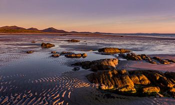 Äußere Hebriden Sonnenuntergang, Schottland