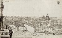 Karl Friedrich Schinkel, View of Rome from Schinkel's apartment on the Monte Pincio - 1803 - 1804 van Atelier Liesjes thumbnail