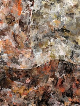 Abstract in bruin grijs tinten van Maurice Dawson
