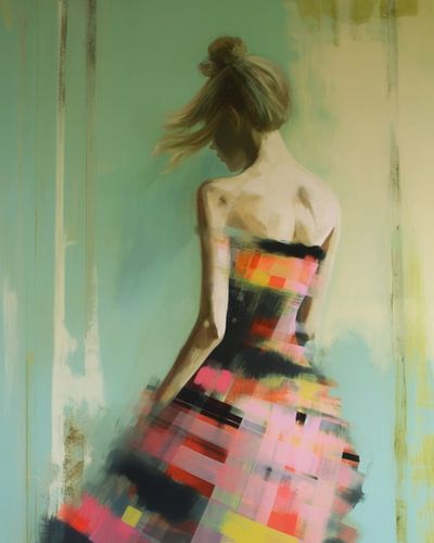 Modernes Porträt in Pastellfarben