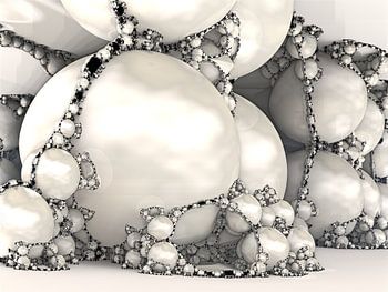 Fractal van marmer wit