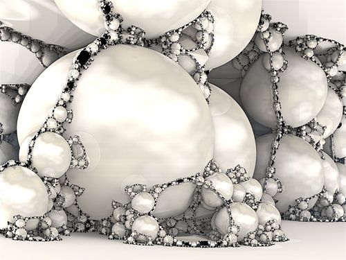 Fractal van marmer wit