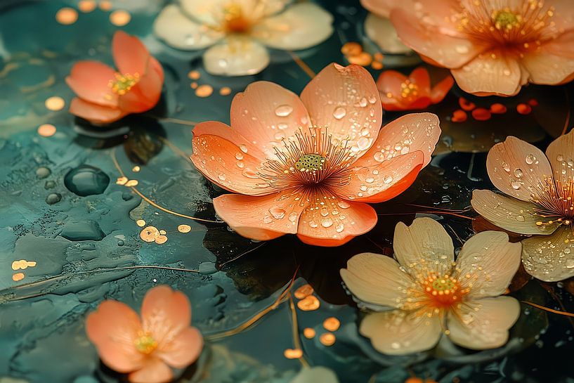 spiritual painting flowers by Egon Zitter